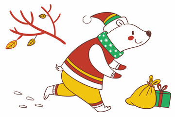 Funny Christmas Blizzard Beamer: Holiday Car Comedy in White