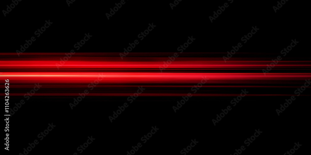 Poster red line of light speed motion background. red fast movement background design faster. concept textu