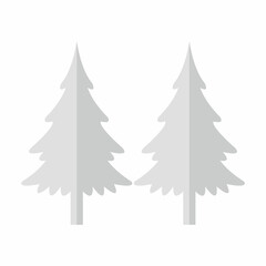 Set of Christmas trees, Vector tree, Snowy tree, Winter tree, Beautiful cute trees vector art illustration Decoration Xmas 2024