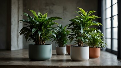 Beautiful indoor plant with lush green foliage for interior decoration.