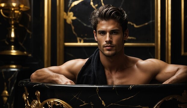 man in the bathtub - man in the bath - wet man - sexy man in the bath - sexy man in the bathtub - rich man - rich man in the bath - hot man - hunk guy - hunk wet guy - hot guy - hot boy - sexy boy.