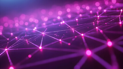 Fototapeta premium Abstract Purple Network 3D Background