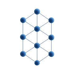 Abstract geometric network illustration design. PNG