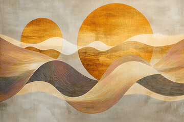 Twin Suns Over Rolling Hills
