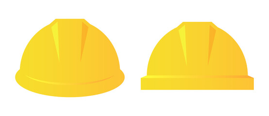 Yellow hard hat vector icon