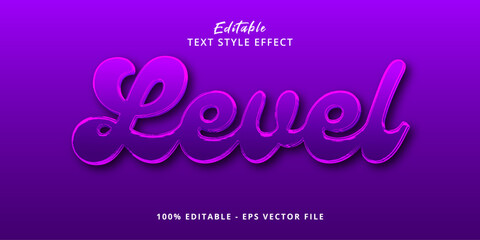 Level liquid purple 3d editable text effect