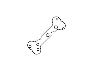 Osteoporosis, bone, disease icon. Vector illustration.