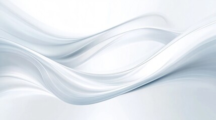 Obraz premium Smooth flowing silver fabric drapes in folds.