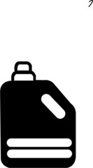 
Canister icon. Jerry can symbol. Fuel, gasoline or oil canister silhouette. Vector isolated on white, water, water
