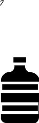 Canister icon. Jerry can symbol. Fuel, gasoline or oil canister silhouette. Vector isolated on white, water, water