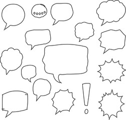 Obraz premium Message comments chat box. Collection of speech bubbles 