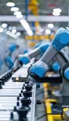 Fototapeta premium Collaborative Robotics in Modern Assembly Lines Enhancing Efficiency and Human-Automation Synergy