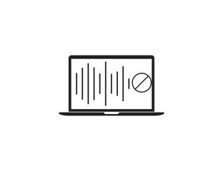 Audio, noise reduction, normalization icon. Vector illustration.