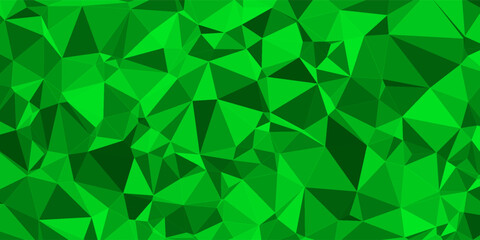 Abstract geometry triangle green mosaic texture background pattern.