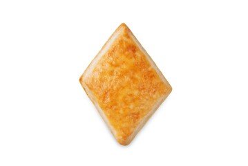 Healthy homemade crackers on a white isolated background