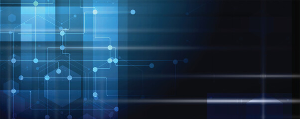Abstract technology background with plexus effect.
