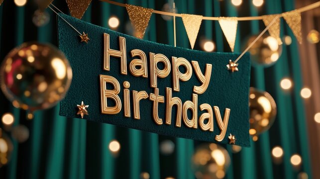Birthday celebration decoration indoor party graphic design festive atmosphere close-up joyful vibes