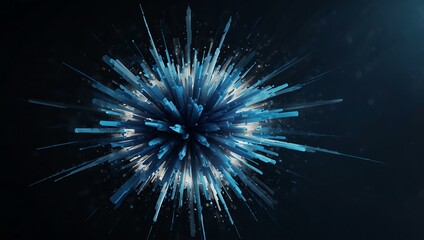 Obraz premium Blue abstract explosion design.