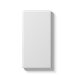 A plain white rectangular object, possibly a canvas or a tile, with soft shadows indicating light source.