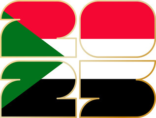 2025 with flag of Sudan