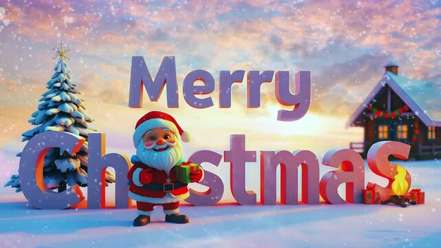 unique merry christmas animation