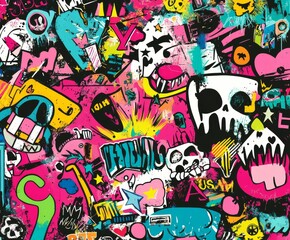 Obraz premium Illustration for Punk music album cover 