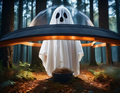 Ghost images created with artificial intelligence in various scenarios