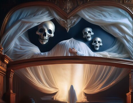 Ghost images created with artificial intelligence in various scenarios