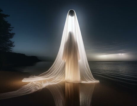 Ghost images created with artificial intelligence in various scenarios