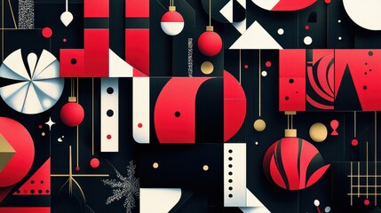 Geometric Holiday Ornament Pattern