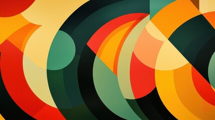 Obraz premium Abstract Geometric Colorful Art Composition