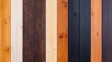 Fototapeta premium Multicolor Horizontal Wood Plank Texture with Varied Tones and Patterns – Perfect for Interior Walls, Flooring, and Modern Designs