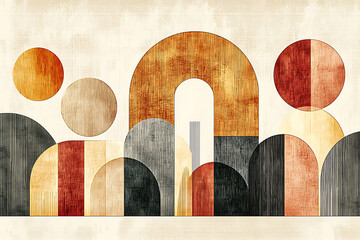 Geometric Archway Composition