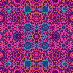 Vibrant Botanic Weave Pattern 