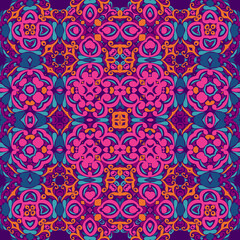 Vibrant Botanic Weave Pattern 