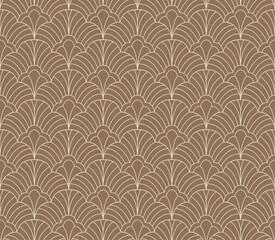 Abstract floral seamless pattern. Vector art deco texture. Geometric minimalist background.