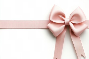 Fototapeta premium Decorative pink ribbon with bow for gifts and special occasions