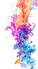 Ink splash background with vibrant colors and fluid motion, featuring intricate patterns and shapes, unique texture, fluid motion, creative design, intrinsic patterns, abstract background
