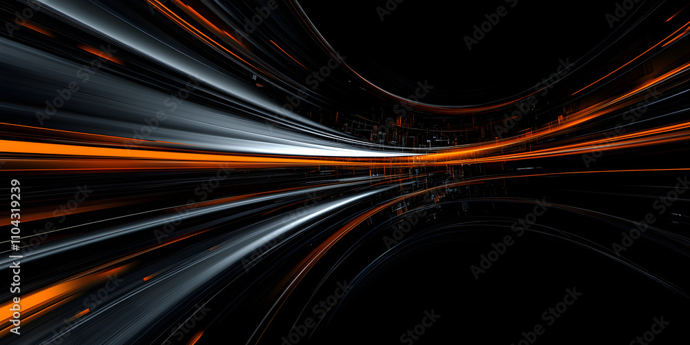 Canvas Prints dark gray and orange speed abstract technology background