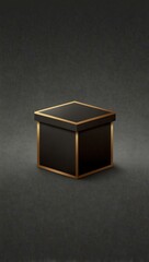 Fototapeta premium Box icon on a transparent background.