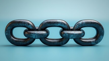 A Striking Representation of an Industrial Metal Chain Link
