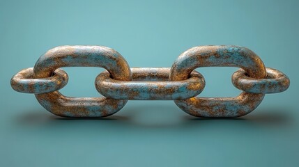 Fototapeta premium Intricate Rusty Chain Links: A Stunning Industrial Design