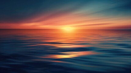 Sunset sea blur, Abstract natural texture motion blur at sunrise ocean, Dark sky sunlight and deep water background