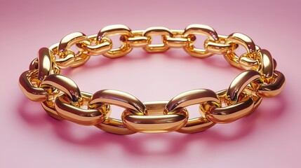 Obraz premium A Stunning Gold Chain Bracelet: Exquisite Design and Luxury