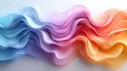 Obraz premium Abstract Colorful Paper Waves: A Dynamic Graphic Design