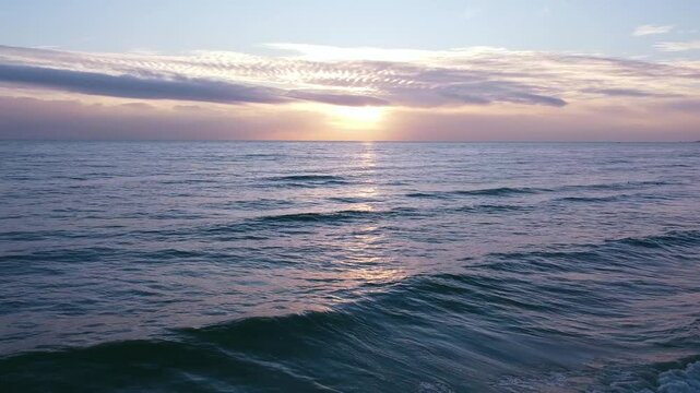 Sunset over the sea, Shoreham, UK