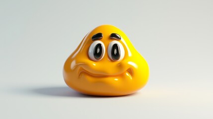  a yellow smiley face with a sad expression on its face, set against a white background