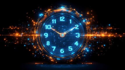 Futuristic Digital Timepiece: A Stunning Visual Representation of Time