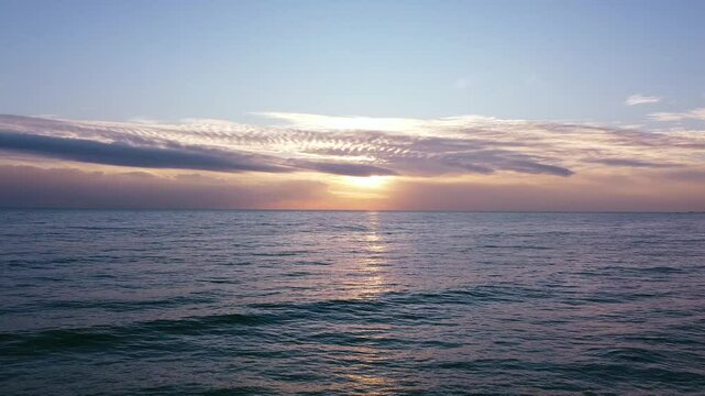 Sunset over the sea, Shoreham, UK