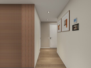 pasillos de casa de lujo de estilo moderno minimalista 